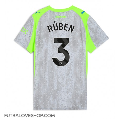 Dres Manchester City Ruben Dias #3 Tretina pre Ženy 2025-26 Krátky Rukáv